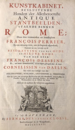 "KUNSTKABINET" livre avec 100 gravures de sculptures de Rome Antique