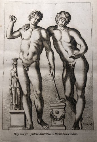 &quot;KUNSTKABINET&quot; containing 100 engravings of sculptures in Ancient Rome - 