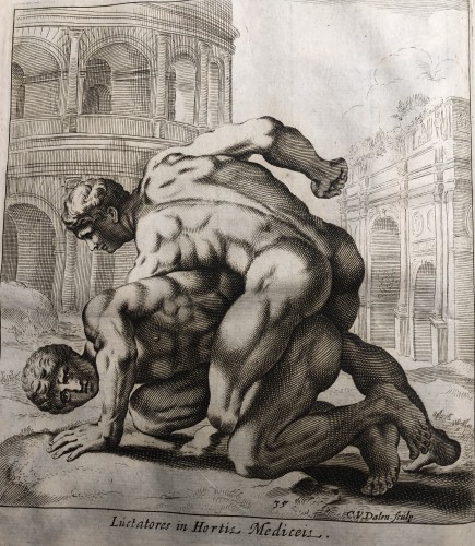 XVIIIe siècle - "KUNSTKABINET" livre avec 100 gravures de sculptures de Rome Antique