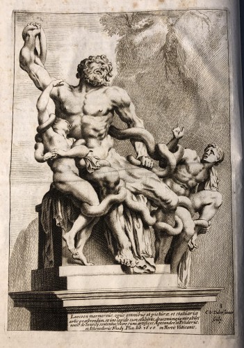  - &quot;KUNSTKABINET&quot; containing 100 engravings of sculptures in Ancient Rome