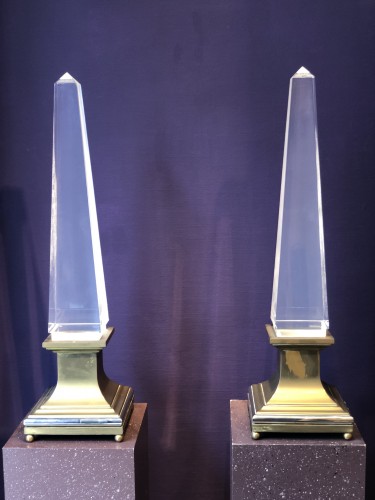 Pair of design obelisks Maison Jansen . - Decorative Objects Style 