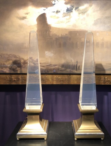 Decorative Objects  - Pair of design obelisks Maison Jansen .