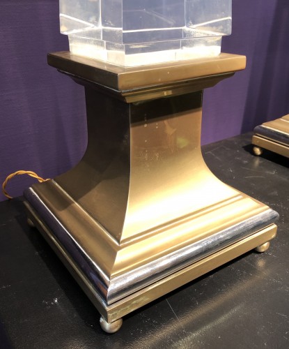 Pair of design obelisks Maison Jansen . - 