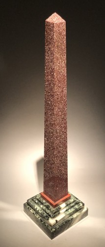 Decorative Objects  - Egyptian Porhyry Obelisk circa 1780