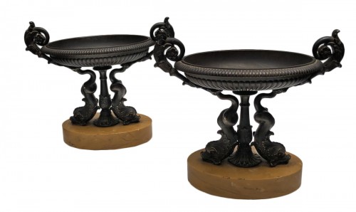 A Pair of Charles X bronze Tazza's