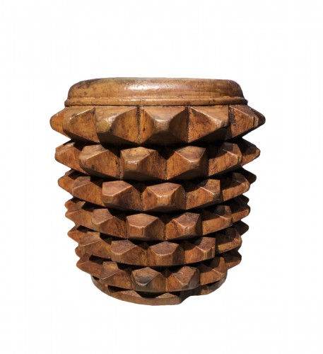 Brassard de jeu de Pallone en bois sculpté, Italie 18e siècle