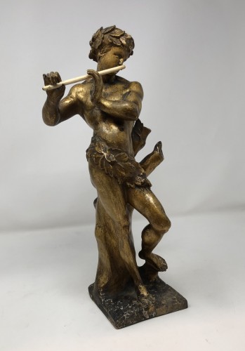 Bacchant en bois - Sculpture Style 