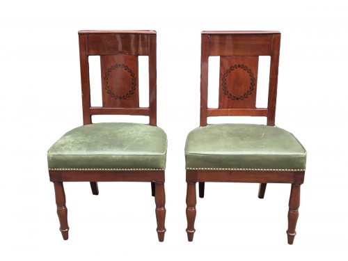 Paire de chaises Empire estampillées JACOB D , R MESLEE