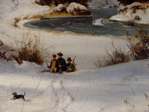 Paysage d'hiver - Ecole Allemande du 19e siècle - Louis-Philippe
