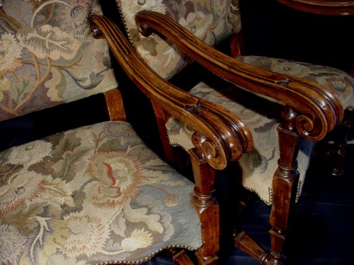 Sièges Fauteuil & Bergère - Paire de fauteuils 17e Italie