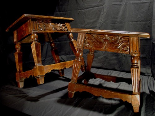 Pair of 17th Century stools - Seating Style Louis XIV