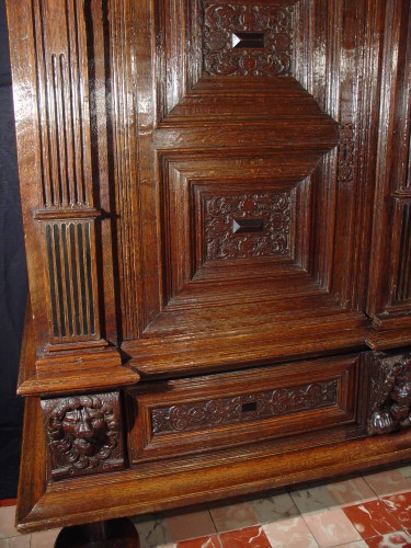 Furniture  - 17th century Flanders cabinet armoire