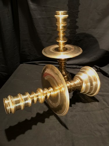 Pair of large 19thcentury Candlesticks - Religious Antiques Style 