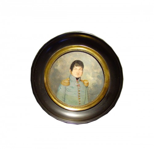 19th c. portrait miniature,f. Dumont