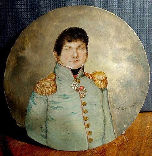 19th c. portrait miniature,f. Dumont - Objects of Vertu Style 