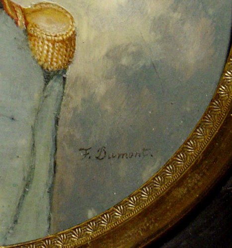 19th c. portrait miniature,f. Dumont - 