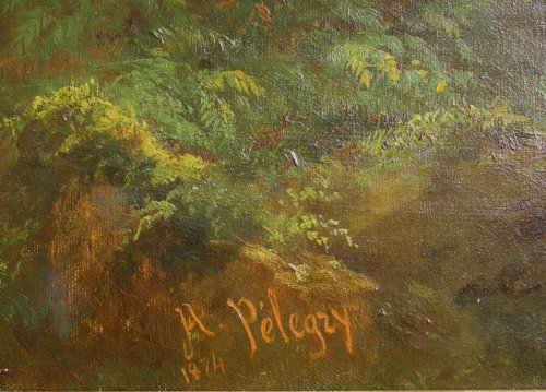 Pair of 19th C.Romantic French Painting Signed A. Pélégry - 