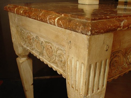 XVIIIe siècle - Console ou table de milieu, d'époque Louis XVI