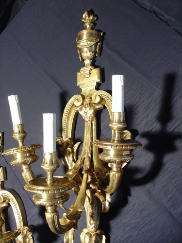 Paire d' appliques fin XIXe - Luminaires Style Napoléon III