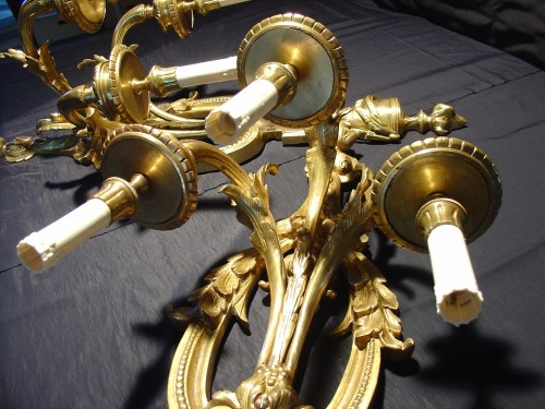 Pair of Louis XVI style sconces - 