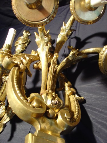 Napoléon III - Pair of Louis XVI style sconces