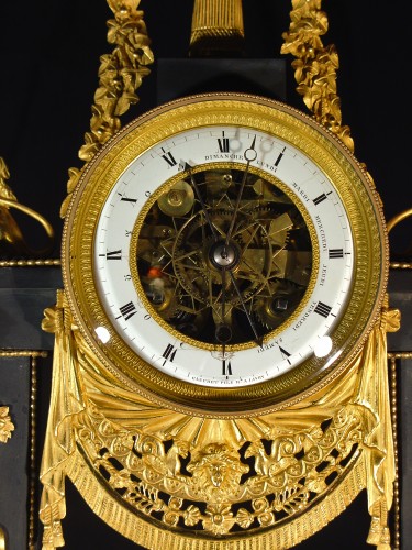 Antiquités - French Directoire skeleton Clock signed Gauchet et Fils