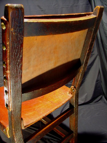 Pair of 17th C. style spanish chairs - 