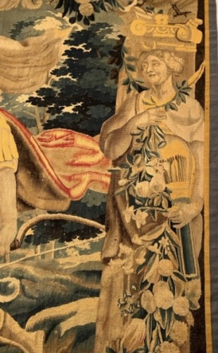 Apollon poursuivant Daphné - Tapisserie de la Manufacture d'Aubusson, 17e siècle - Antiquités Paul Azzopardi
