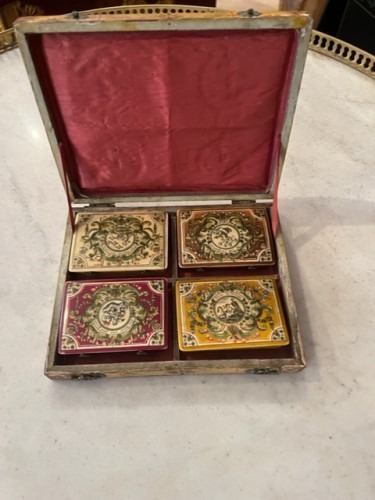 Coffret de jeu de quadrille 18e attribué à "Mariaval" - Louis XVI