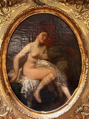 Jeune femme à sa toilette de Joseph-Nicolas Robert-Fleury - Tableaux et dessins Style Napoléon III