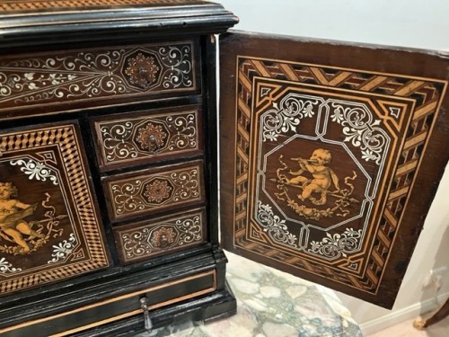 Antiquités - Coffret cabinet italien fin 19e siècle