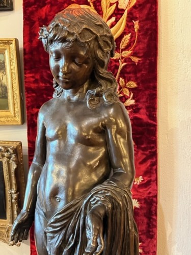 Sculpture  - Young ephebe in bronze - Coinchon (1814-1881)