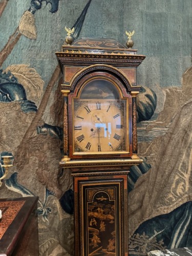 Antiquités - Horloge de parquet en laque de Chine  fin 19e