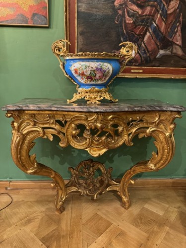 Console en bois doré d'époque Louis XV - Louis XV