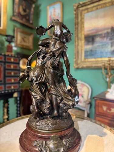 Sculpture Sculpture en Bronze - Bacchantes et Putti d'après Clodion