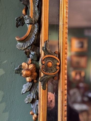 Miroirs, Trumeaux  - Miroir en bois Italie 18e