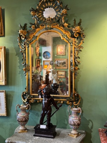 Louis XV - Miroir en bois Italie 18e