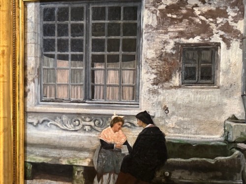 Scéne  de vie - Jean Roch Isnard (1845-1890) - Antiquités Paul Azzopardi