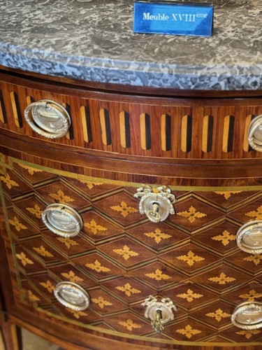 Commode demi-lune d'époque Louis XVI - Louis XVI