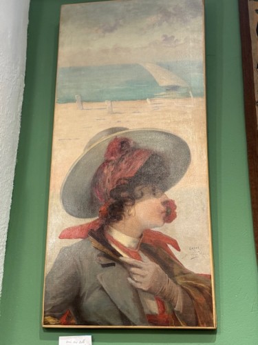 XIXe siècle - Paire de portraits de jeune femme au chapeau - Henri Van Melle (1859-1930)