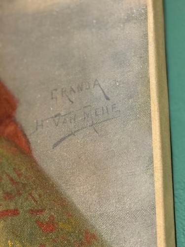 Paire de portraits de jeune femme au chapeau - Henri Van Melle (1859-1930) - Napoléon III