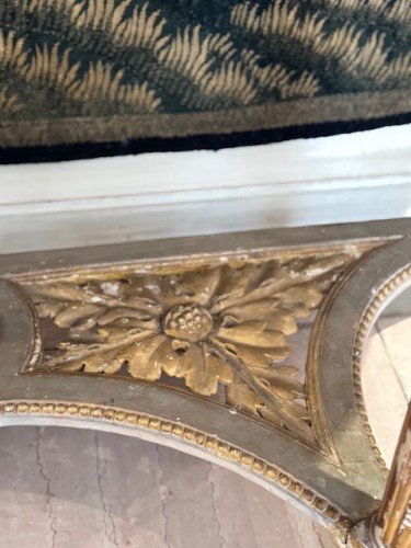 Antiquités - Console en bois peint et doré, Italie fin XVIIIe siècle