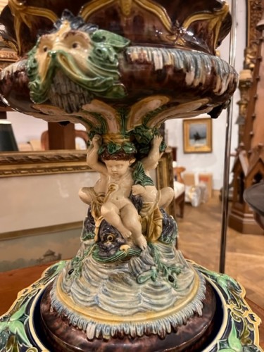 Coupe en barbotine attribuée à Thomas Sergent - Céramiques, Porcelaines Style Art nouveau