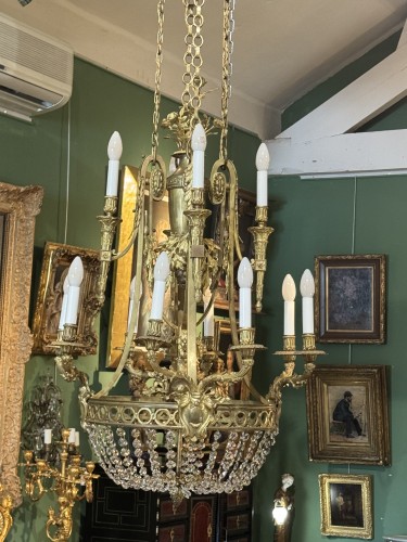 Paire de lustres de salon d'époque Napoléon III - Antiquités Paul Azzopardi