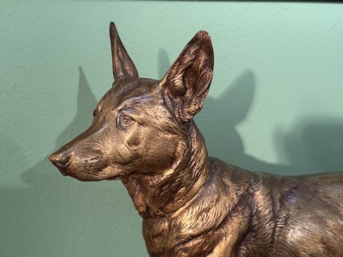 Deux bergers allemands - Charles Paillet (1871-1937) - Sculpture Style 