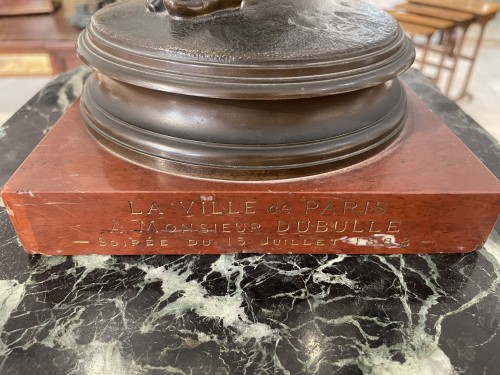 Sculpture Sculpture en Bronze - Le vainqueur du combat de coqs - Alexandre Falguière (1831–1900)