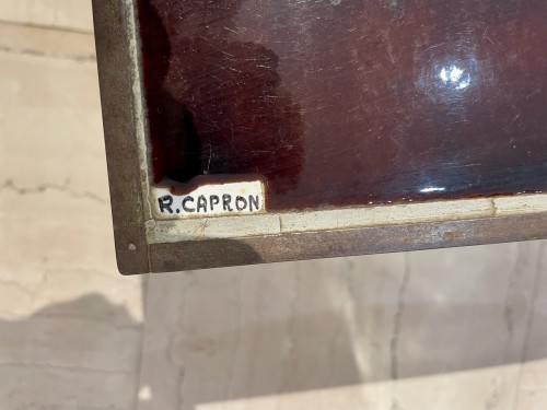 Roger Capron (1922-2006)  - Paire de tables basses "Le village"  - 