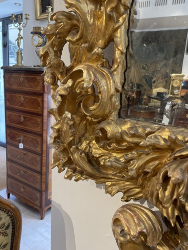 Louis XIV - Grand miroir florentin fin 17e siècle