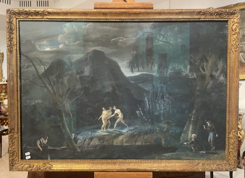 Tableaux et dessins Dessin, Aquarelle & Pastel - Paire de Scènes Galantes - Pierre Antoine Mongin 1798