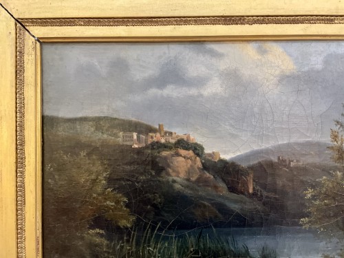 Vue de Santa Scolastica, Subiaco - Etna Michallon (1796-1822) - Tableaux et dessins Style Empire